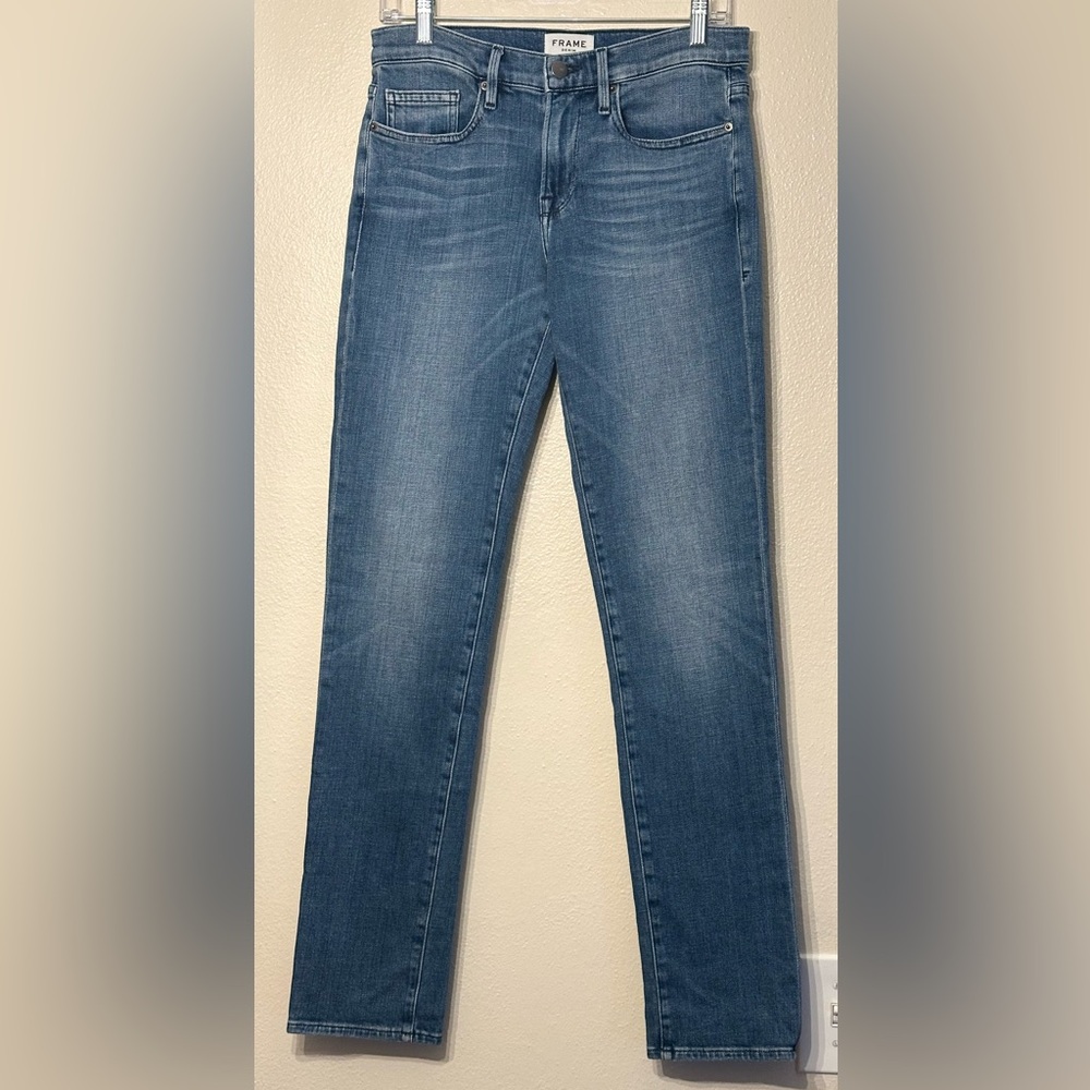 Men's Frame L' Homme Skinny Jeans Medium Wash Stretch Mid Rise Size 29